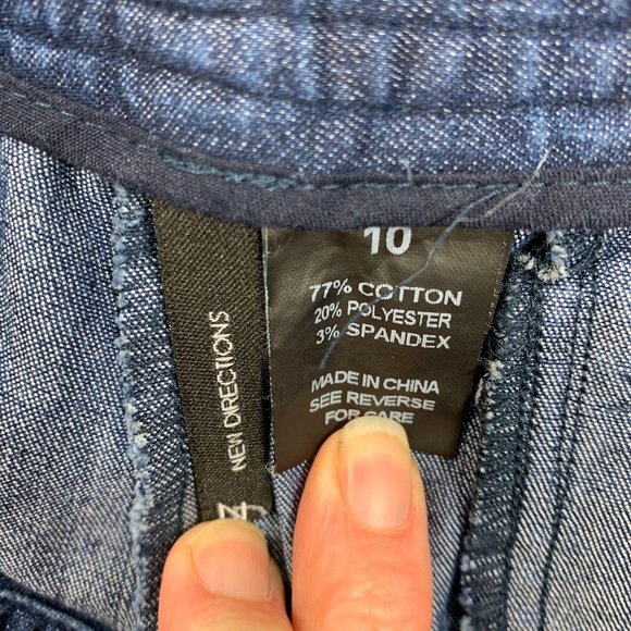 New Directions 10 Capri Pants  31 X 21 Blue Stretc - Picture 4 of 4